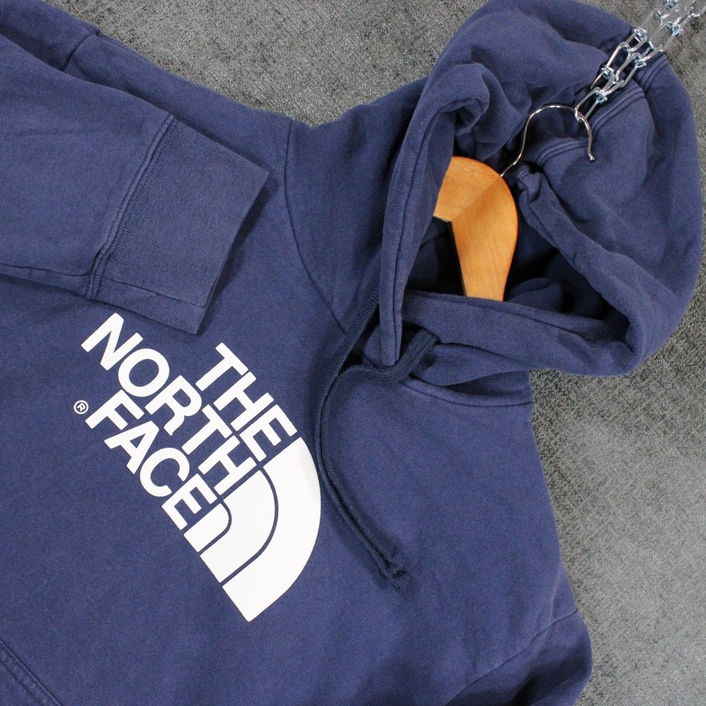 The North Face Mens Navy Blue Logo Pullover Hoodie Large Sweatshirt NF0A34ME